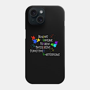 Always Unique Totally Intelligent Sometimes Mysterious Phone Case