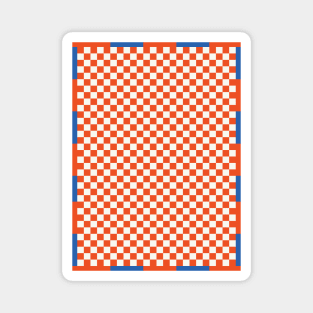 Checkerboard Pattern - Red Blue 2 Magnet