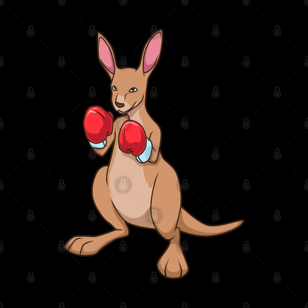 With boxing gloves in boxing ring - cartoon kangaroo boxer by Modern Medieval Design