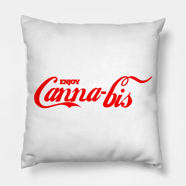 Enjoy Cannabis Cola Pillow by AltrusianGrace