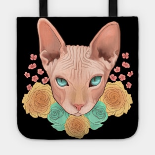 Sphinx Cat and Roses Tote