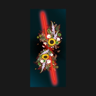 Floral laser sword Double Red T-Shirt