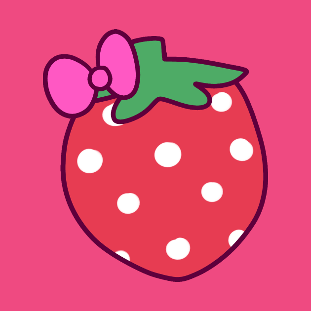 Pink Bow Strawberry by saradaboru