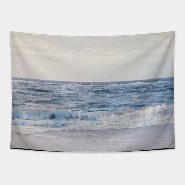 Walk at the beach Tapestry by hraunphoto