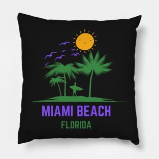 Miami Beach Florida Pillow