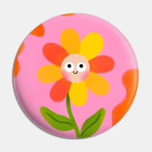 Flower Retro 70s Nature Pin