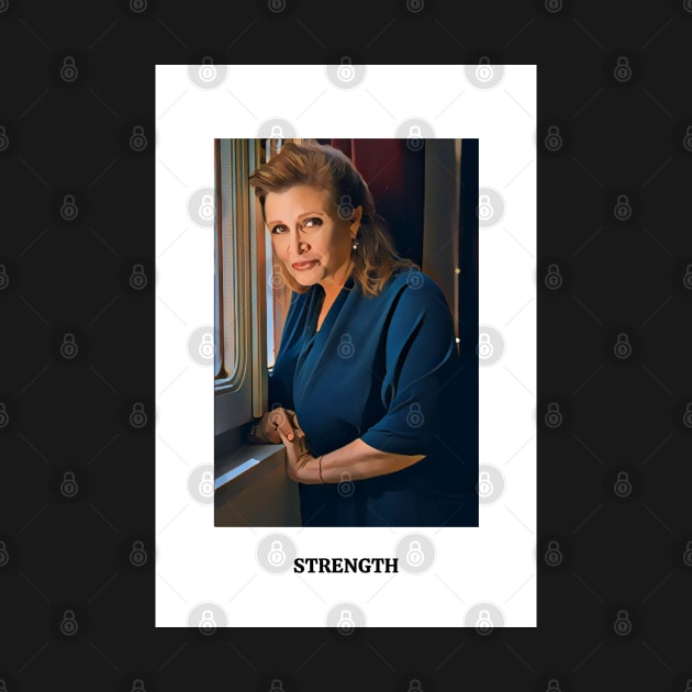 Strength Tarot Card - Carrie Fisher by Hoydens R Us