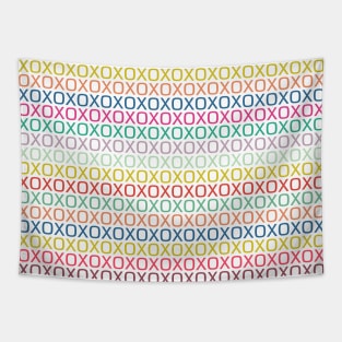 Colorful Hugs and Kisses Pattern Tapestry