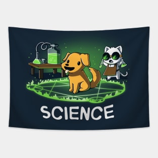 Cute Funny Science Lover Dog Puppy Lover Corgi Animal Lover Quote Tapestry