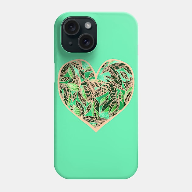 GREEN LEAVES Phone Case by MAYRAREINART