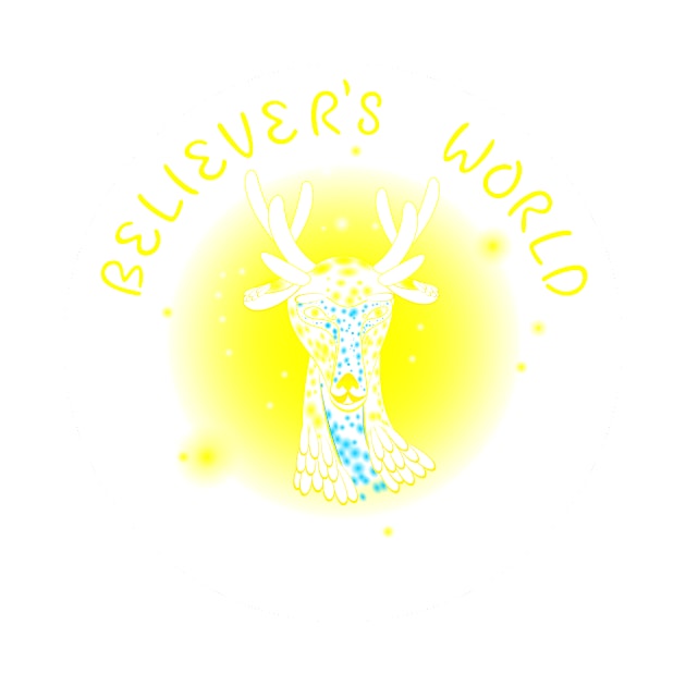 Texted Plain Bright Colors Version - Believer's World with Resident Wopppo by Believer's World The Other World The Eternal World