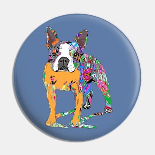 Boston Terrier Graffiti Pin