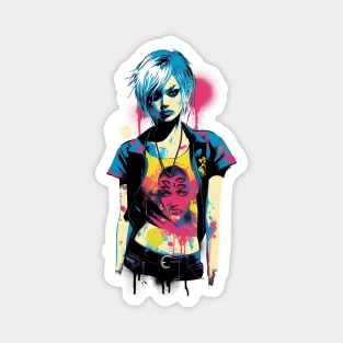 Spray Paint Girl Magnet