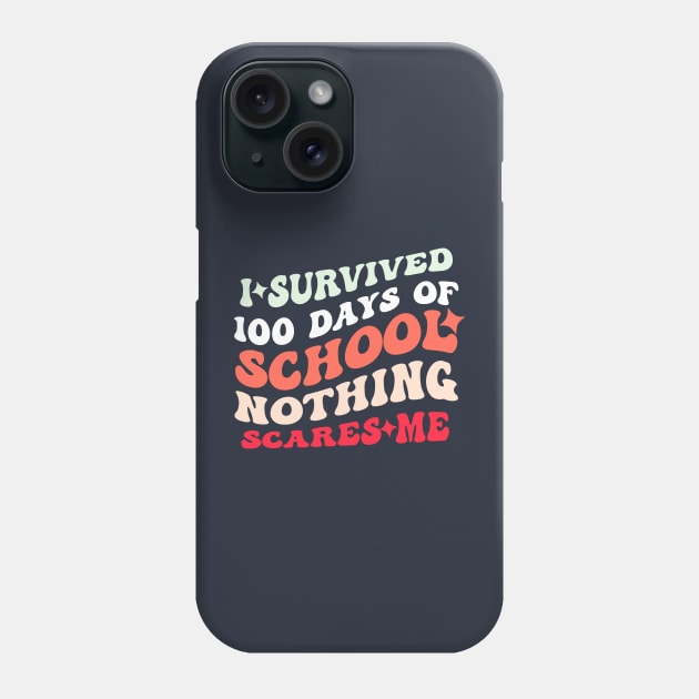 I Survived 100 Days Of School Phone Case by Illustradise