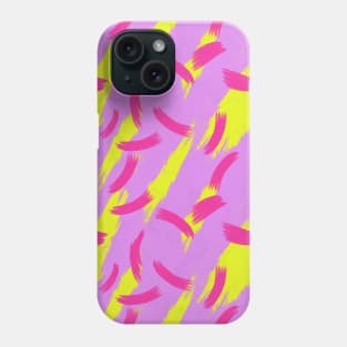 Neon Brush Stroke Pattern Phone Case