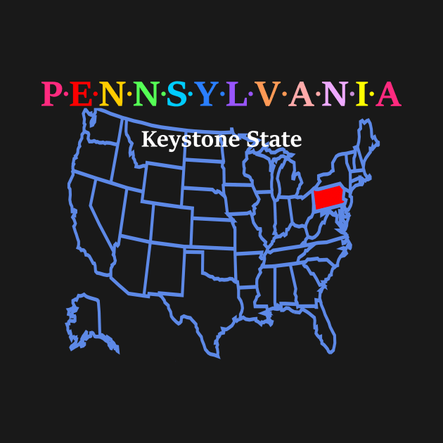 Pennsylvania, USA. Keystone State. (With Map) by Koolstudio