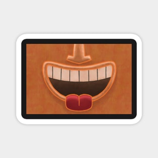 Orange Tiki Smile Mask! (Red Tongue Version) Magnet