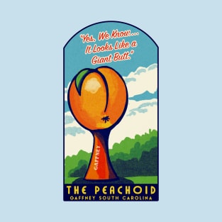 Peachoid, Gaffney South Carolina Vintage Style Travel Decal T-Shirt