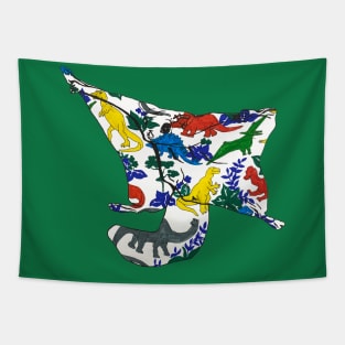 Flying Squirrel Dinosaur Blanket Tapestry