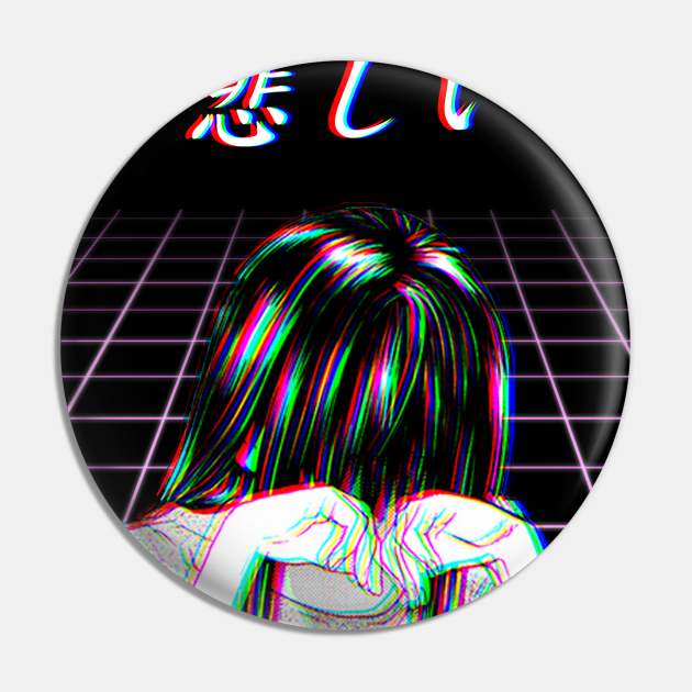 SAD VHS BACKGROUND SAD JAPANESE ANIME AESTHETIC - Anime - Pin | TeePublic