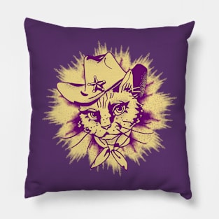 Cat Cowboy Sheriff Pillow