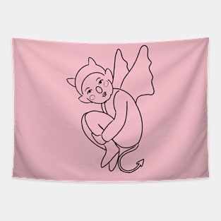 Demon Baby Lines Tapestry