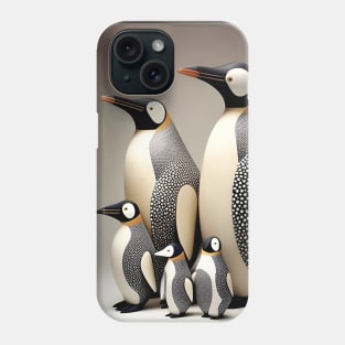 Happy Penguin Family - Inuit art Phone Case