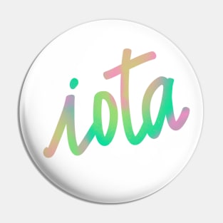 Greek Alphabet: iota (pastels) Pin