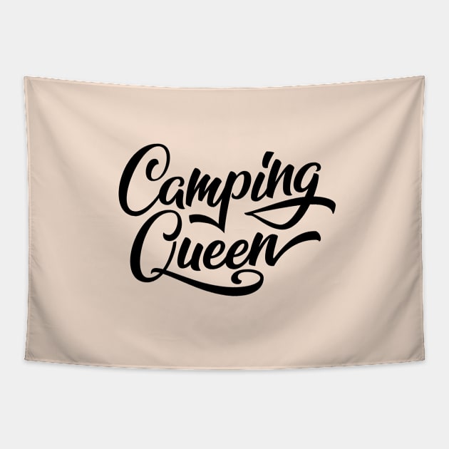 Camping Queen Tapestry by CalliLetters