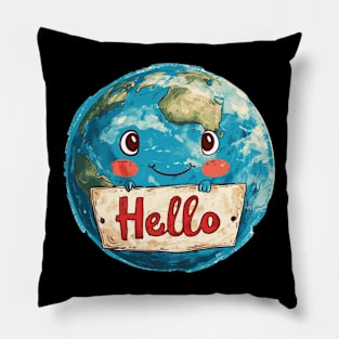 Earth cartoon Pillow