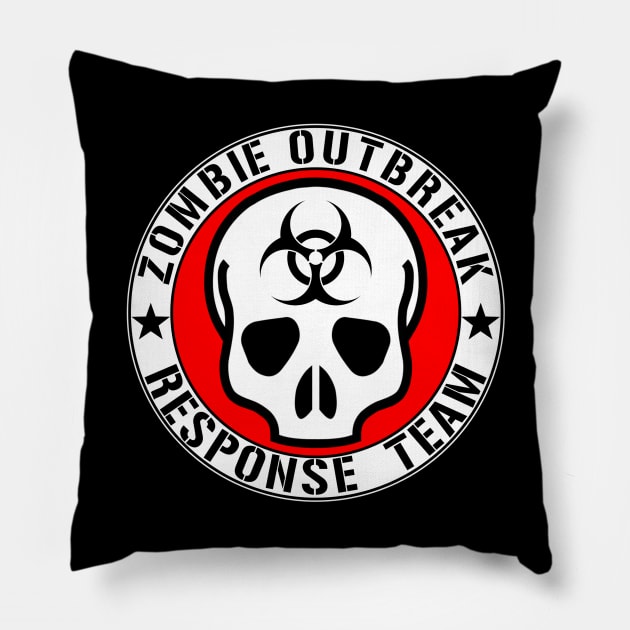Zombie Outbreak Response Team Pillow by AngryMongoAff