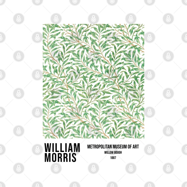 William Morris Willow Bough Leaves Textile Pattern by VanillaArt