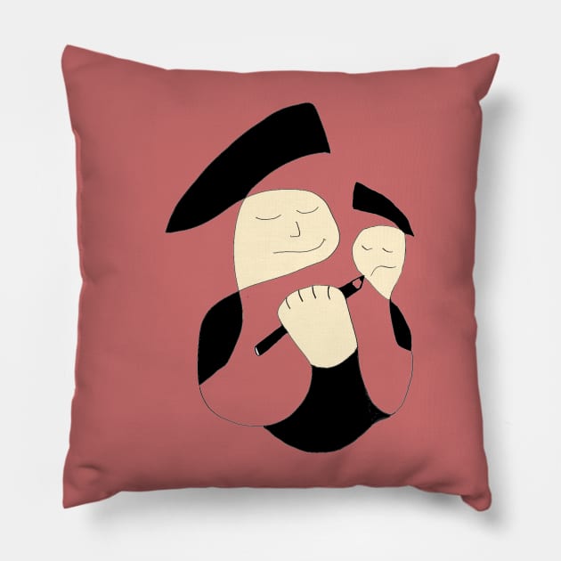 Artist's portrait Pillow by abagold