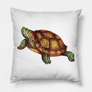 Cozy Red-Eared Slider Pillow