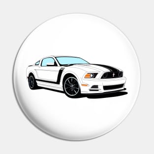 Boss 302 White Pin