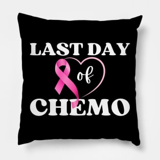 Last Day Of Chemo Radiation Womens Breast Cancer Survivor Pillow