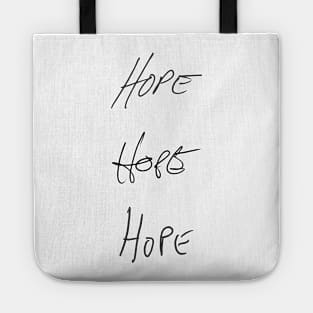 Hope - J2M handwriting - black font Tote