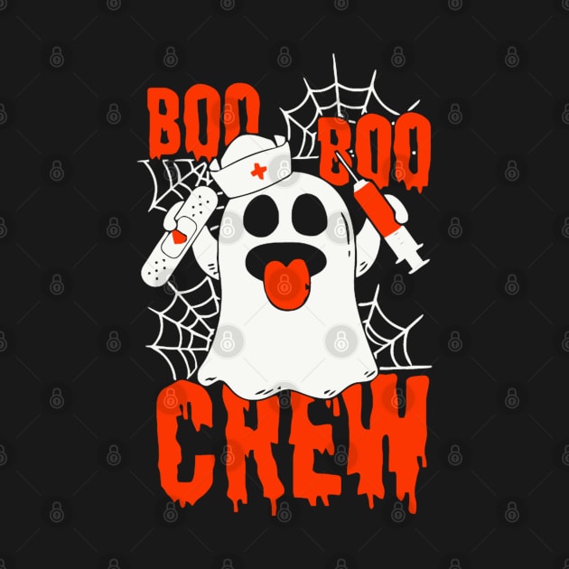 Boo Boo Crew Nurse Ghost Funny Halloween by LEMOUS TEES