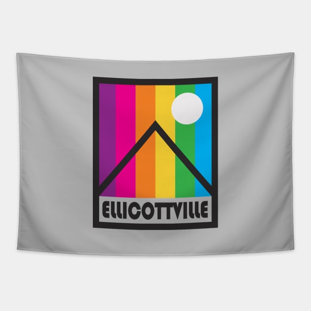 Ellicottville New York Souvenir Gift Rainbow Mountains Tapestry by PodDesignShop