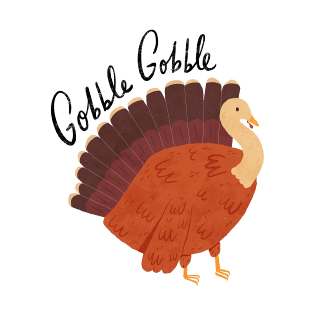"Gobble Gobble" Thanksgiving Turkey by Maddyslittlesketchbook