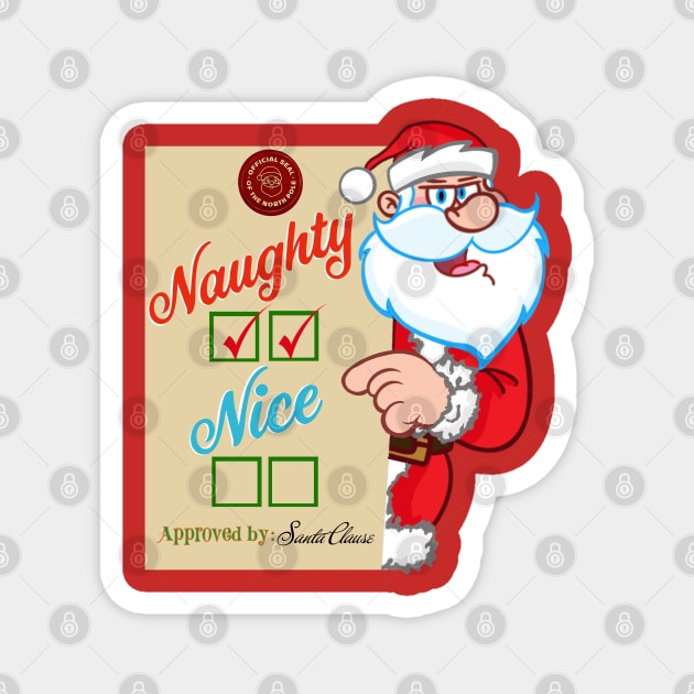 Checked twice NAUGHTY Magnet by ART by RAP