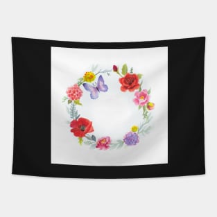 Floral Circle Tapestry