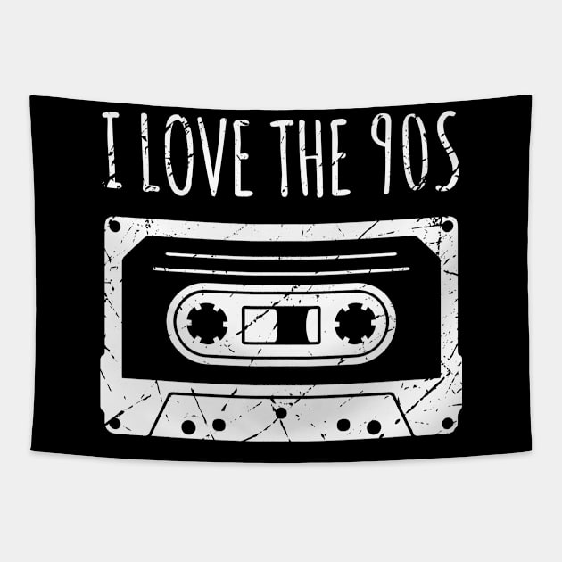 I love the 90s Cassette Tapes Tapestry by evermedia