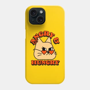 Angry and hungry cat Phone Case