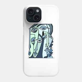 portrait cubism Phone Case