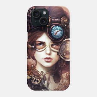 Beautiful steampunk lady Phone Case