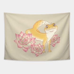 Leopard Gecko and Succulents Tapestry