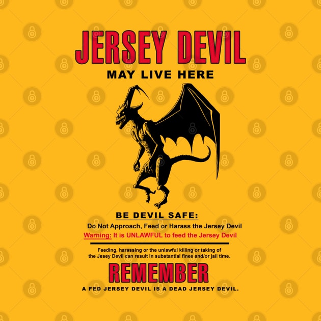 Jersey Devil Cryptid Activity Sign by UnlovelyFrankenstein