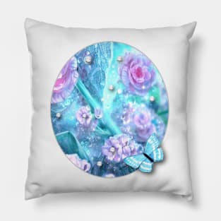 Butterfly and Flowers Pillow