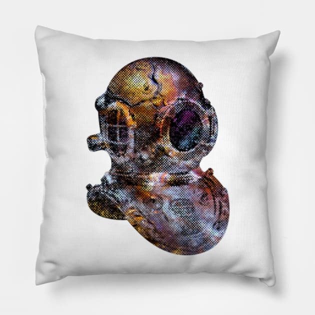 Cool Rusty Steampunk Diver's Helmet Pillow by PaulStickland